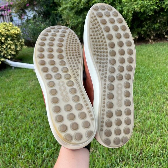 Ecco Danish Design Brown Leather Sneakers Size 46 / US 12-12.5 - Picture 6 of 8